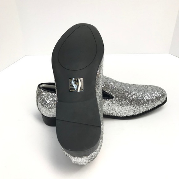 Amali Men\'s Silver Metallic Glitter Sparkle Loafer main image 6